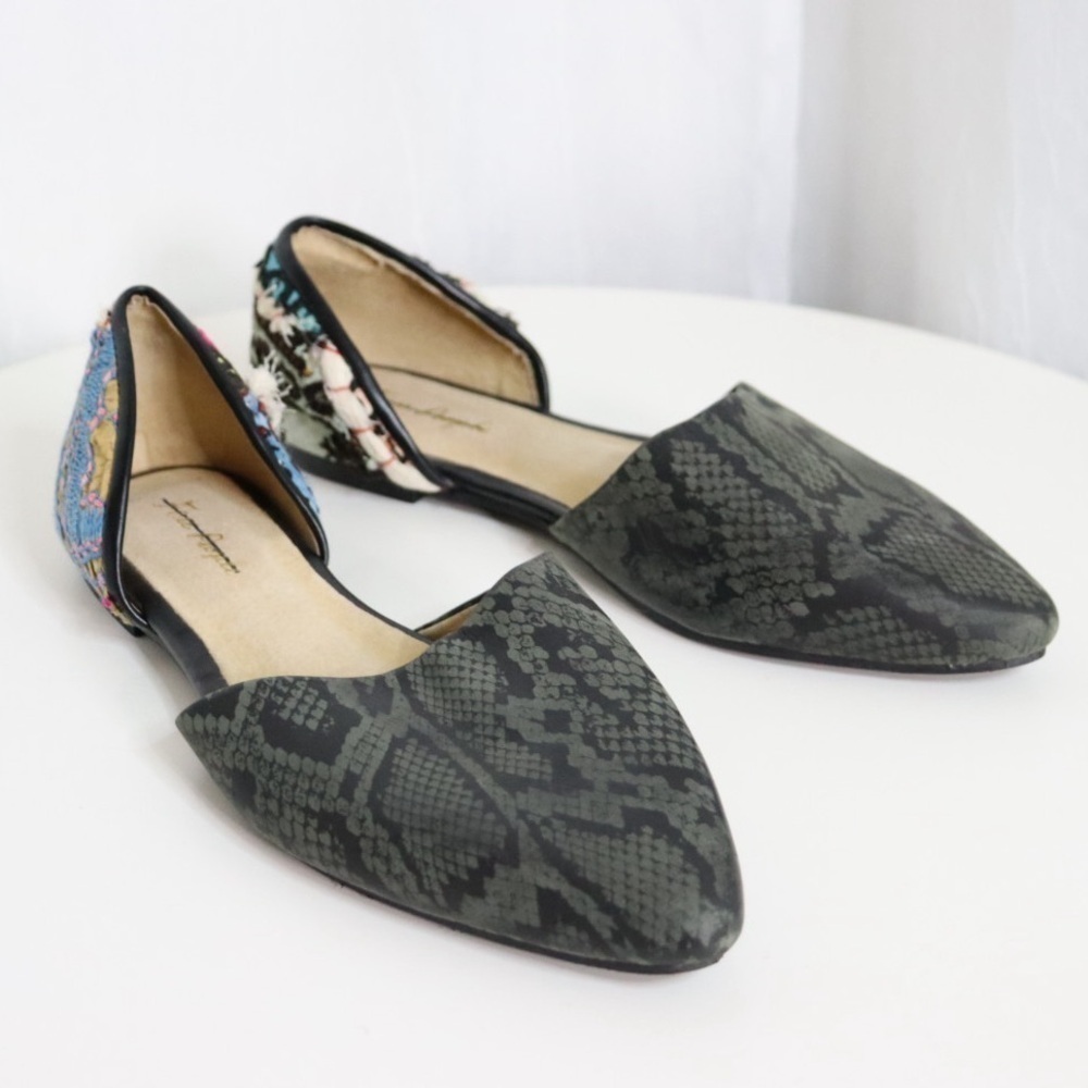 FREE PEOPLE Rajah D‘Orsay Animal Print Flats
